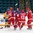 KAMLOOPS, BC - APRIL 1: Russia's Valeria Pavlova #15, Nina Pirogova #13, Angelina Goncharenko #2 and Olga Sosina #18 celebrate after a first period goal against Sweden during quarterfinal round action at the 2016 IIHF Ice Hockey Women's World Championship. (Photo by Andre Ringuette/HHOF-IIHF Images)

